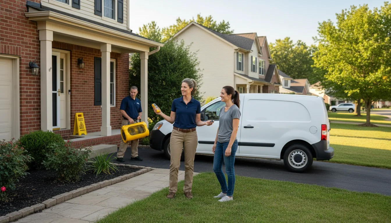 Water restoration image for Dehumidification And Cleanup Services in Kermit, TX